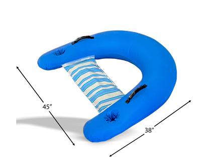 Premium Fabric Covered Inflatable Pool Float | Furniture Quality | AquaBoy Pool Chair